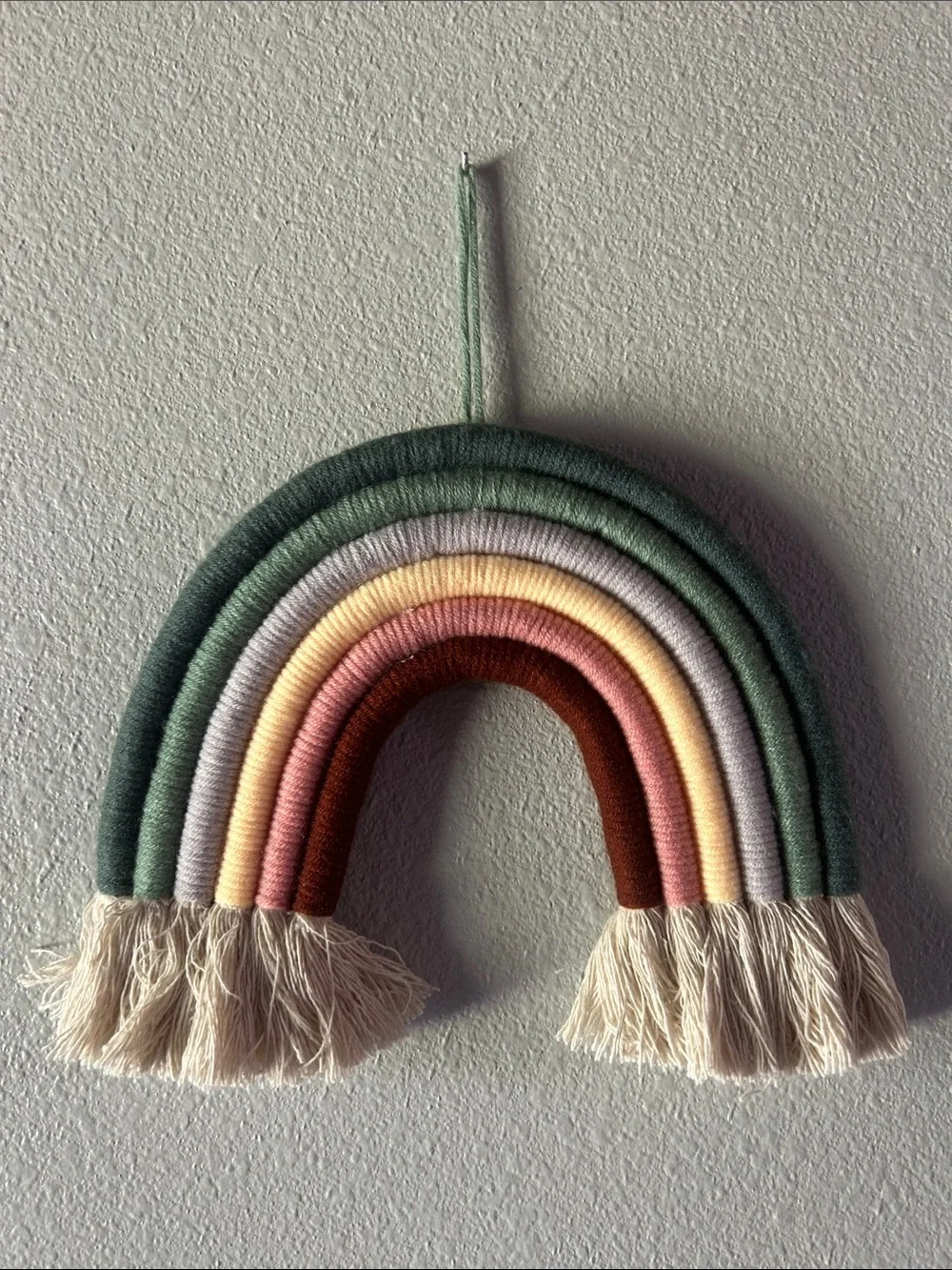 Boho Macrame Rainbow Wall Hanging & PomPom Garland